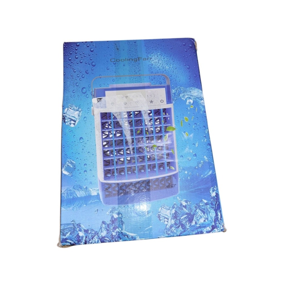 Portable Air Conditioner with Timer Function - White with Blue